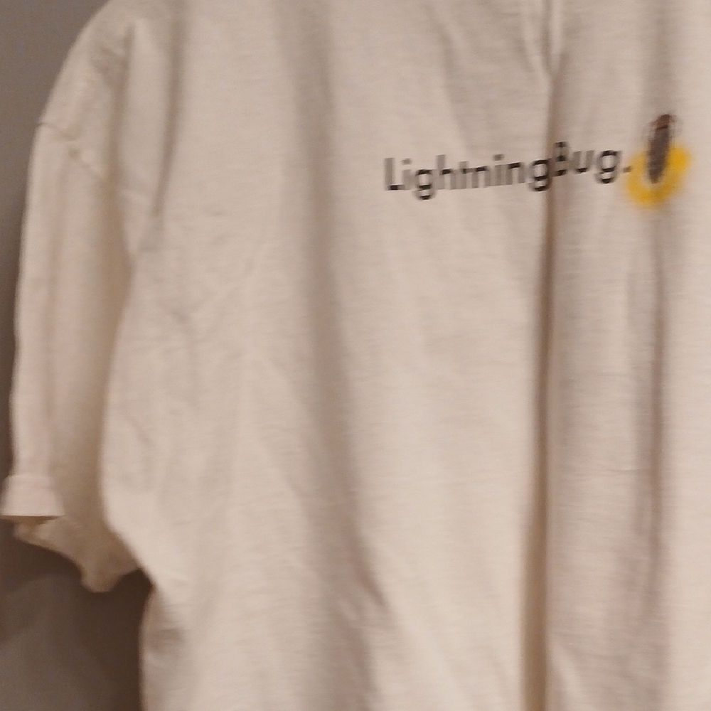 Gildan Cream T-Shirt with Blue Car and Yellow Accents - Picture 6 of 8